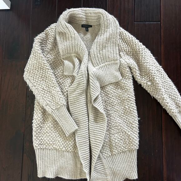 Banana Republic Beige Cozycore Coatigan wool blend open front women's sz S - Picture 1 of 6